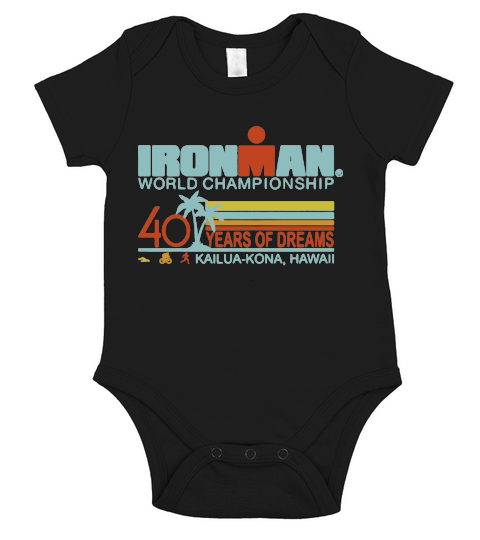 Ironman world championship 40 years of dreams Kailua-Kona Hawaii Short Sleeve Baby One-Piece