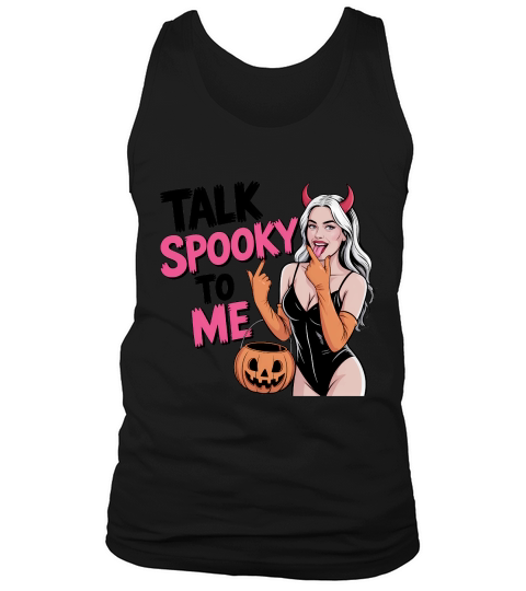 Talk Spooky to Me Girl, Girl Halloween Tank Top Unisex