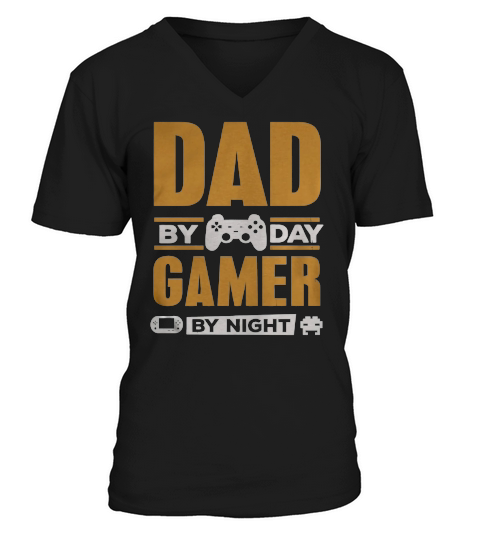 Dad By Day Gamer V-Neck T-shirt