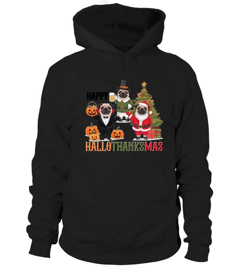 Festive Celebrate Hallothanksmas Hoodie Unisex