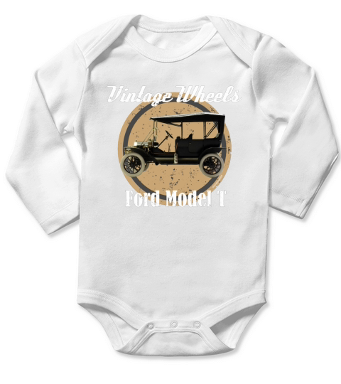 Ford Model T Long Sleeve Baby One-Piece