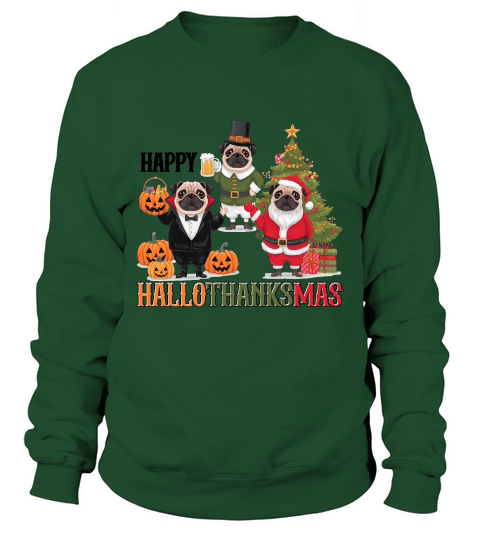 Festive Celebrate Hallothanksmas Sweatshirt Unisex