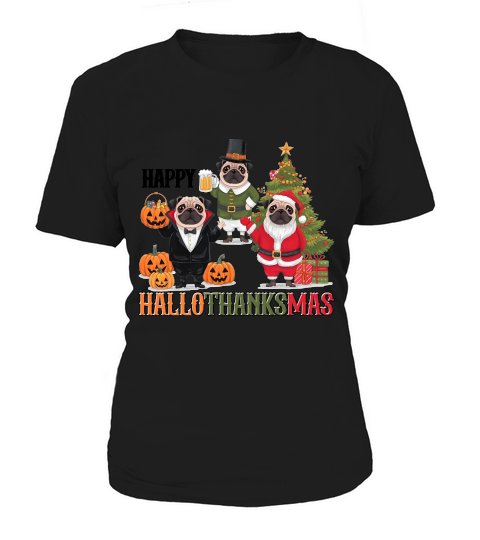 Festive Celebrate Hallothanksmas Women's T-Shirt