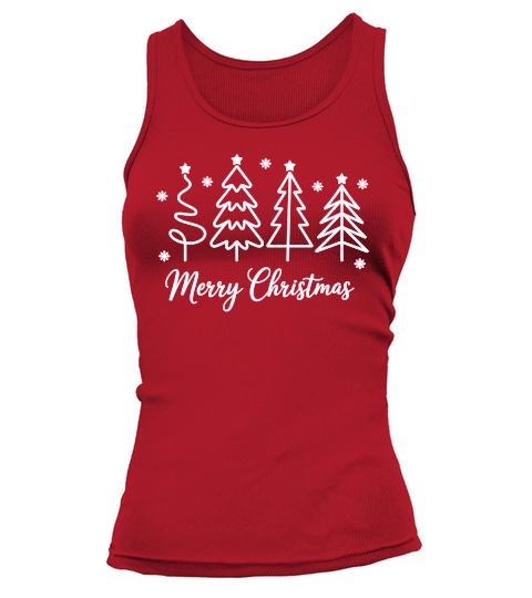 Christmas Tree Sublimation, Holiday Tank top Woman