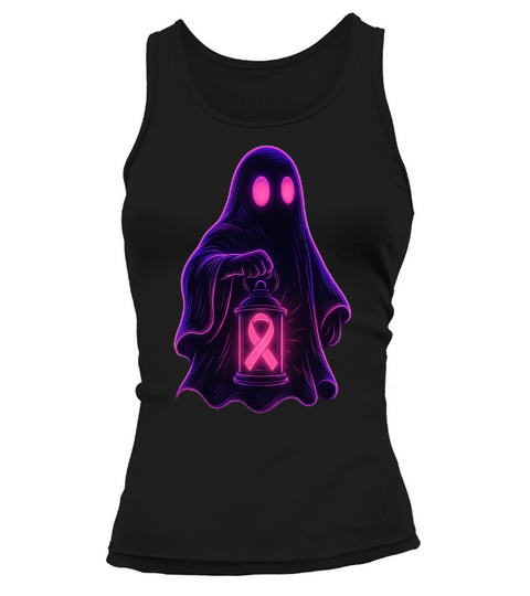 Neon Ghost Pink Ribbon Cyber Tank top Woman