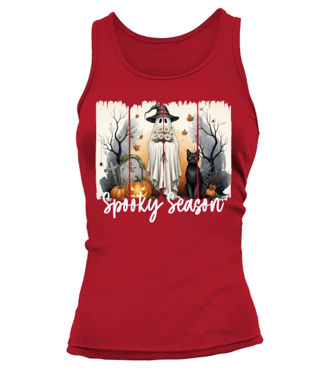 Spooky Season   White Halloween Tank top Woman