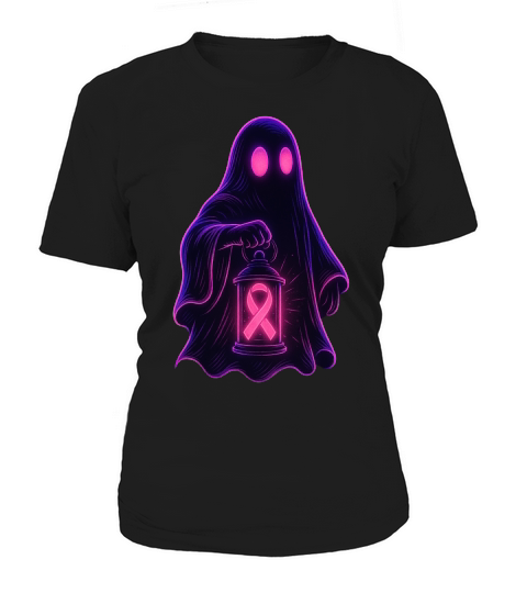 Neon Ghost Pink Ribbon Cyber Women's T-Shirt