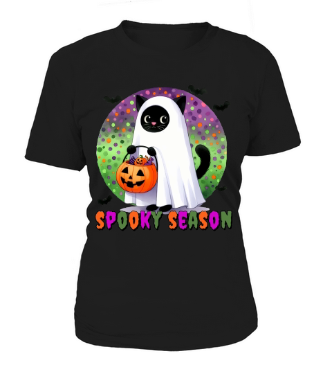 Spooky Season Ghost Cat Women's T-Shirt