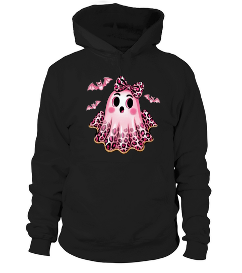 Coquette Glitter Ghost Halloween Hoodie Unisex