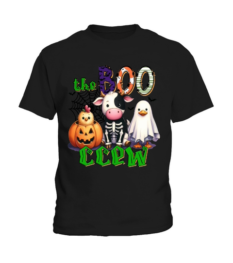 The Boo Crew Halloween Farm Animals Kids T-Shirt