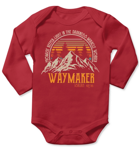 Waymaker Promise Keeper Miracle Worker Long Sleeve Baby One-Piece