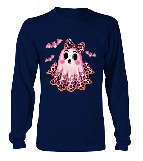Coquette Glitter Ghost Halloween Long sleeved Unisex