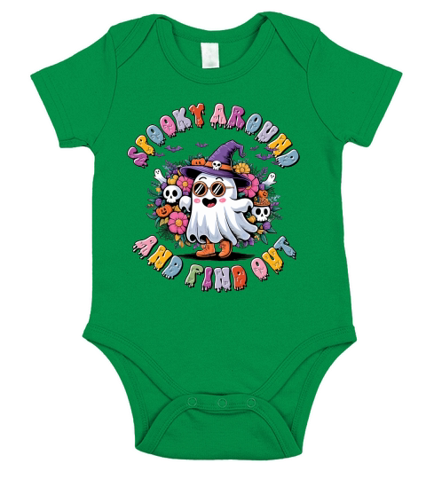 Funky Halloween Spooky Crew Short Sleeve Baby One-Piece
