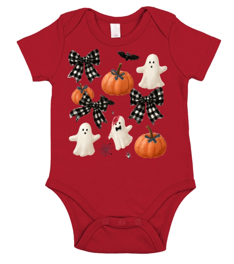 Trendy Halloween Spooky Short Sleeve Baby One-Piece