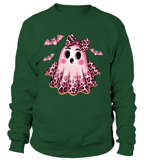Coquette Glitter Ghost Halloween Sweatshirt Unisex