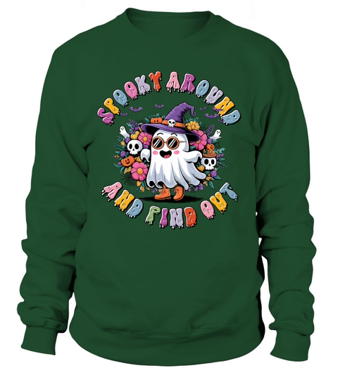 Funky Halloween Spooky Crew Sweatshirt Unisex