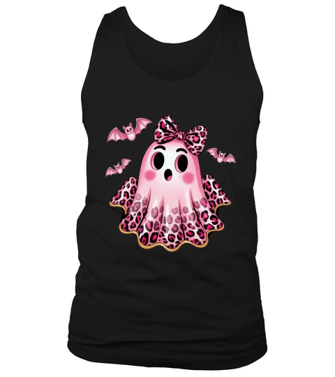 Coquette Glitter Ghost Halloween Tank Top Unisex