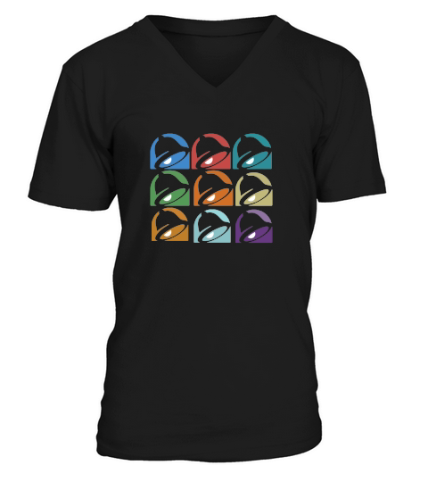 Taco bell colorfull V-Neck T-shirt