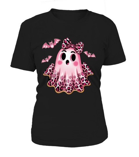 Coquette Glitter Ghost Halloween Women's T-Shirt