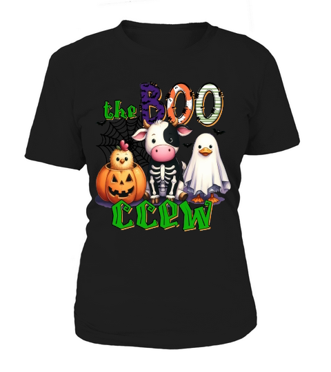 The Boo Crew Halloween Farm Animals Women's T-Shirt