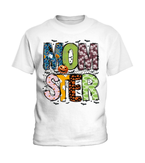 Momster Halloween Mama Spooky Season Kids T-Shirt