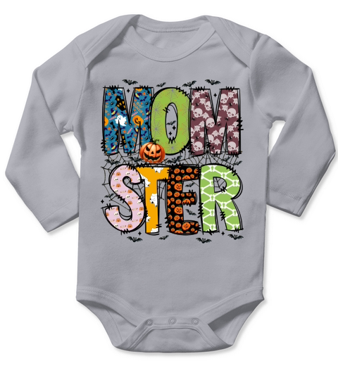 Momster Halloween Mama Spooky Season Long Sleeve Baby One-Piece