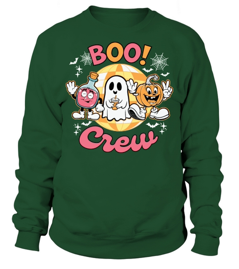 Boo Crew Halloween Spooky Retro Sweatshirt Unisex