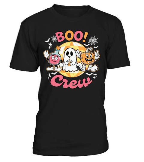 Boo Crew Halloween Spooky Retro T-Shirt Unisex