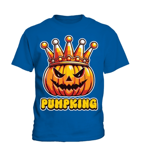 Pumpking Pun Halloween Pumpkin Kids T-Shirt