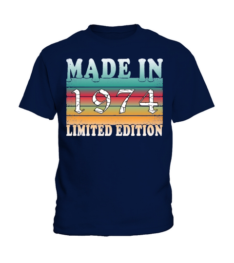 Year 1974 born Vintage Birthday Gift Kids T-Shirt