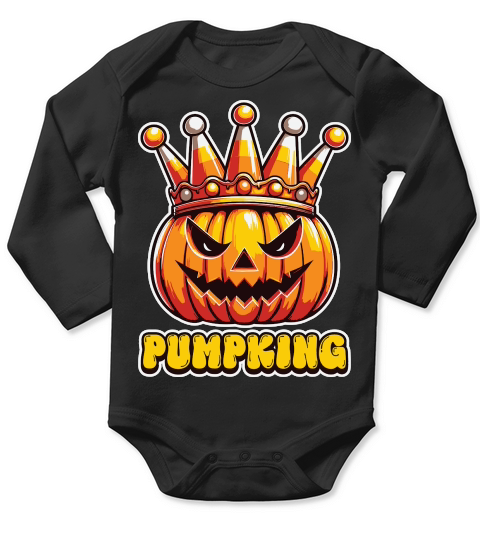 Pumpking Pun Halloween Pumpkin Long Sleeve Baby One-Piece