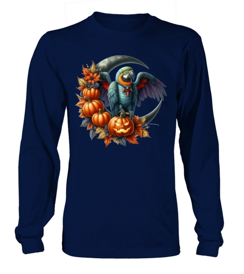 Watercolor Parrot Halloween Design Long sleeved Unisex