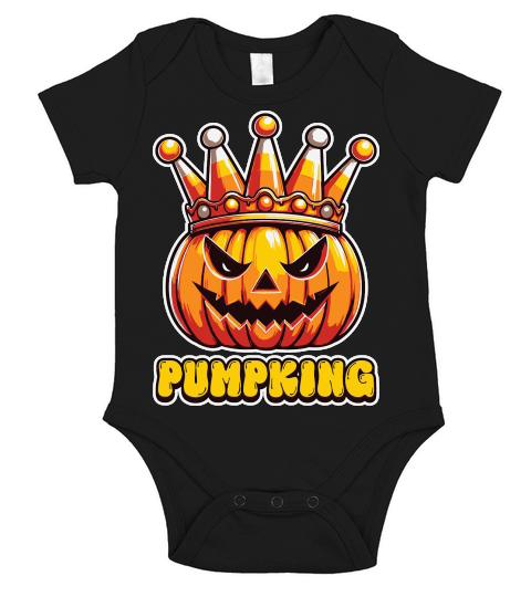 Pumpking Pun Halloween Pumpkin Short Sleeve Baby One-Piece