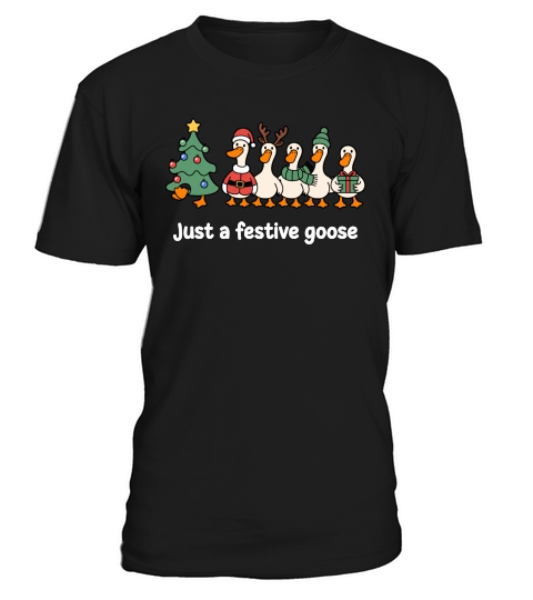Festive Goose Christmas Sublimation T-Shirt Unisex