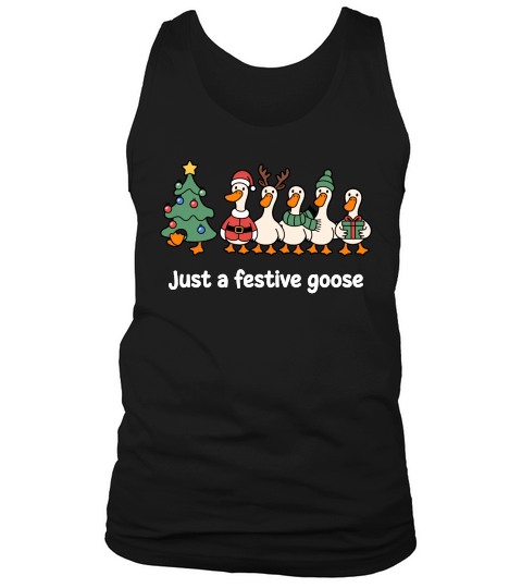 Festive Goose Christmas Sublimation Tank Top Unisex
