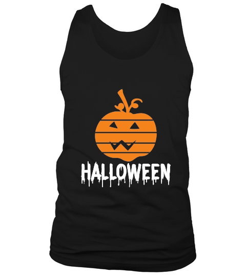 Spooky Dark Pumpkin Tank Top Unisex