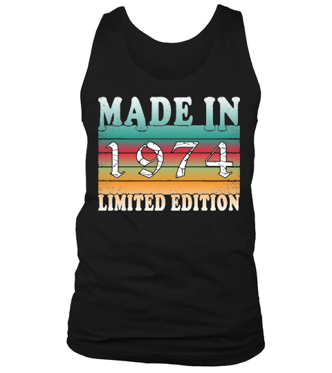 Year 1974 born Vintage Birthday Gift Tank Top Unisex
