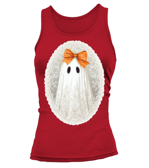 Vintage Lace Ghost Bow Halloween Tank top Woman