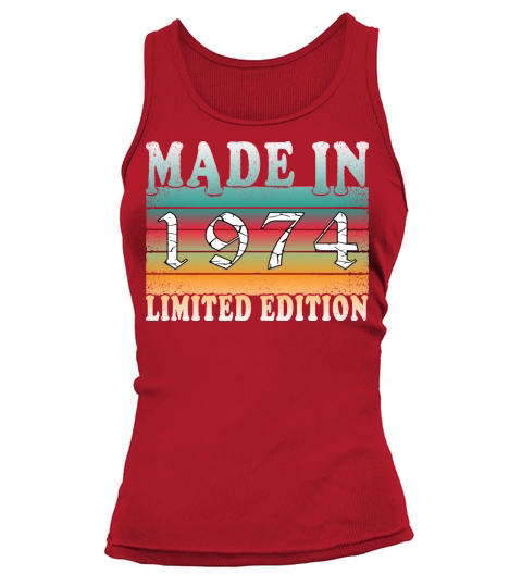 Year 1974 born Vintage Birthday Gift Tank top Woman