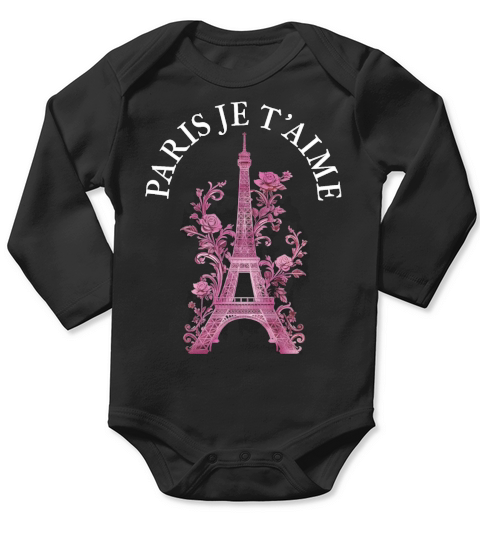 Paris France Eiffel Tower Souvenir Long Sleeve Baby One-Piece