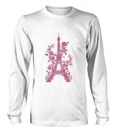 Paris France Eiffel Tower Souvenir Long sleeved Unisex