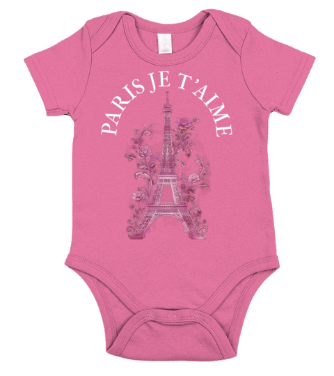 Paris France Eiffel Tower Souvenir Short Sleeve Baby One-Piece