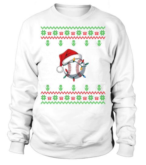 Ugly Christmas Holiday Baseball Sweatshirt Unisex