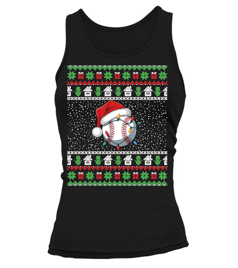 Ugly Christmas Holiday Baseball Tank top Woman