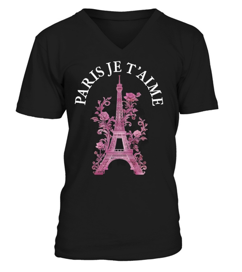 Paris France Eiffel Tower Souvenir V-Neck T-shirt