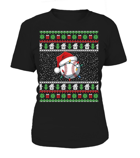 Ugly Christmas Holiday Baseball Women's T-Shirt