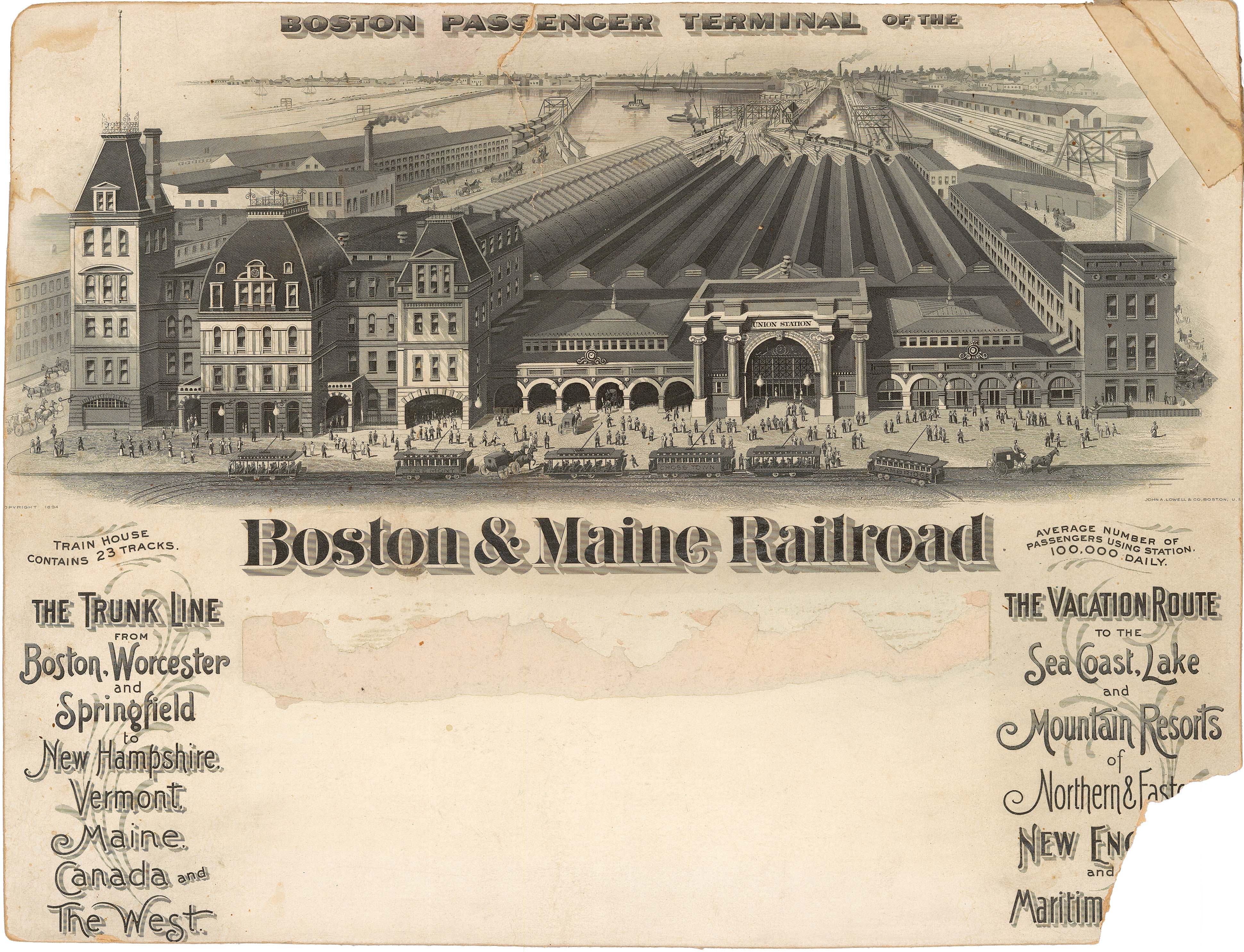 Image of Boston Passenger Terminal of the Boston & Maine Railroad
