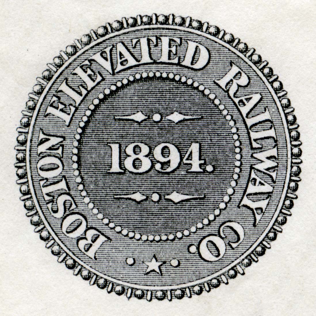 Image of Official Seal from Letterhead of Boston Elevated Railway Company