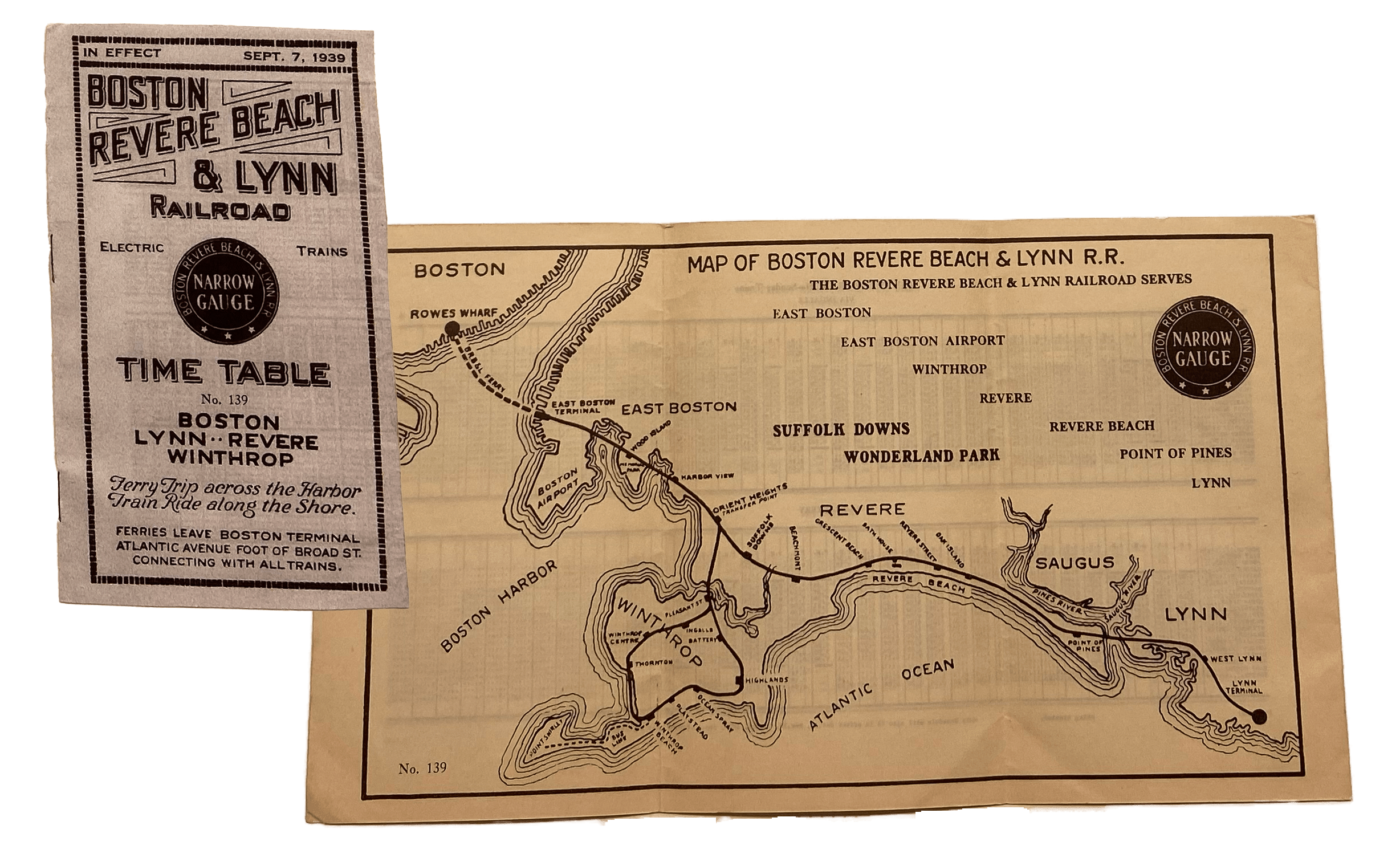 Image of Boston, Revere Beach & Lynn Railroad Time Table