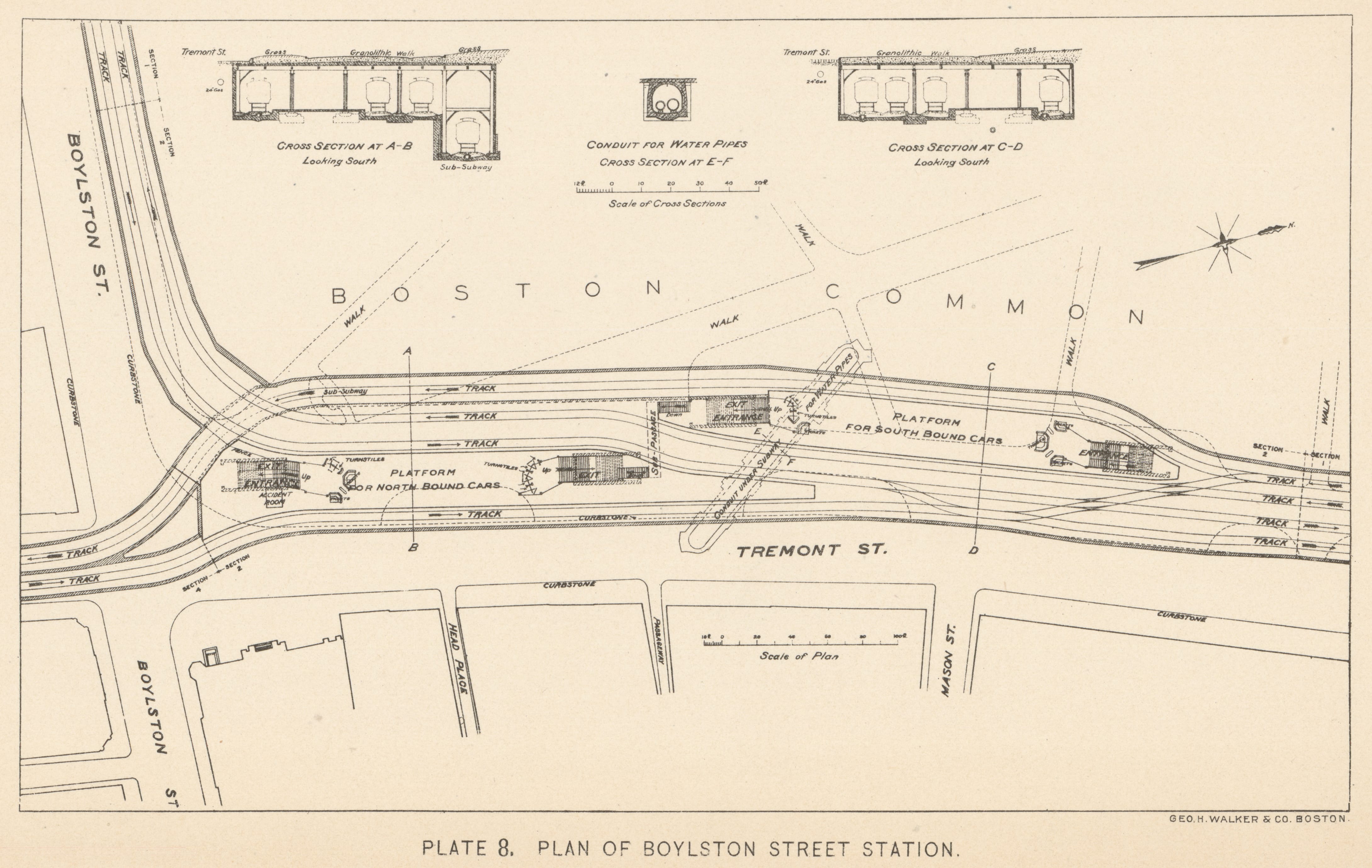 Image of “Plate 8” from “Fourth Annual Report of the Boston Transit Commission”